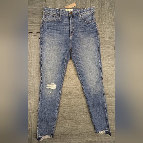 New nwt Madewell jeans curvy high rise skinny sz31 (12) drop step hem edition - Picture 4 of 11